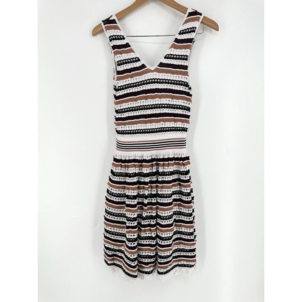 Sandro Paris Rayke Brique Knit Mini Fit And Flare Dress Women’s M READ - Picture 8 of 12